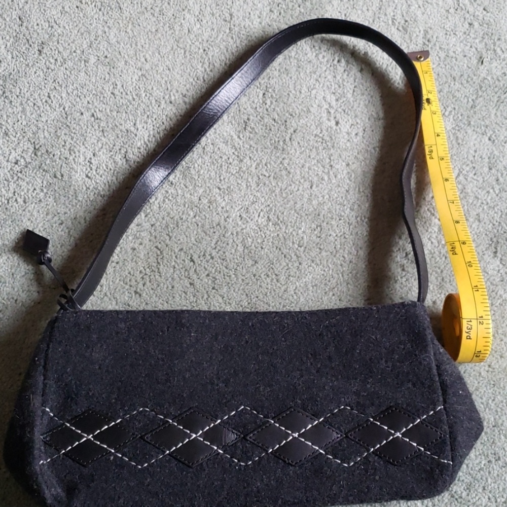 EUC Etienne Aigner black wool/rayon shoulder bag - Picture 5 of 5